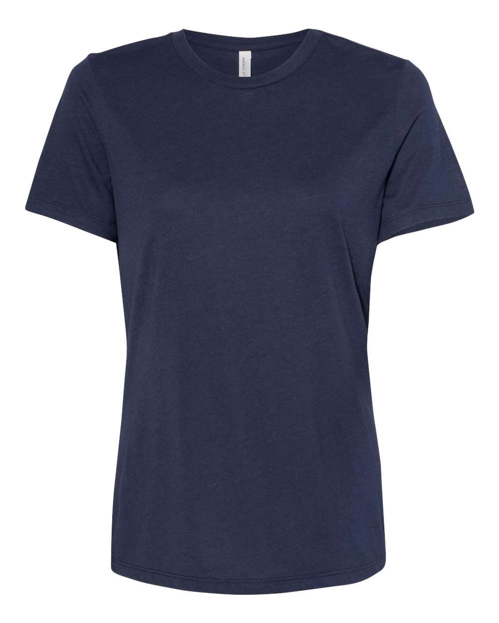 BELLA + CANVAS 6413 | Women’s Relaxed Fit Triblend Tee Solid Navy Triblend Front