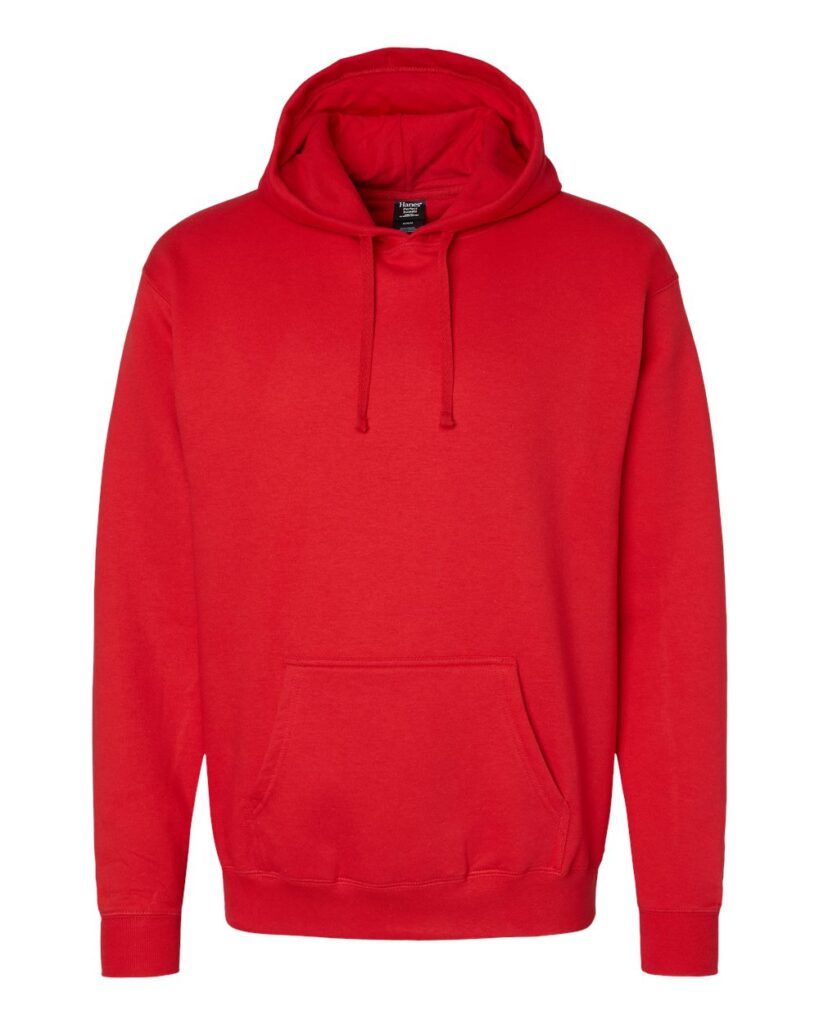 Hanes RS170 | Unisex Perfect Sweats Hooded Sweatshirt Athletic Red Front