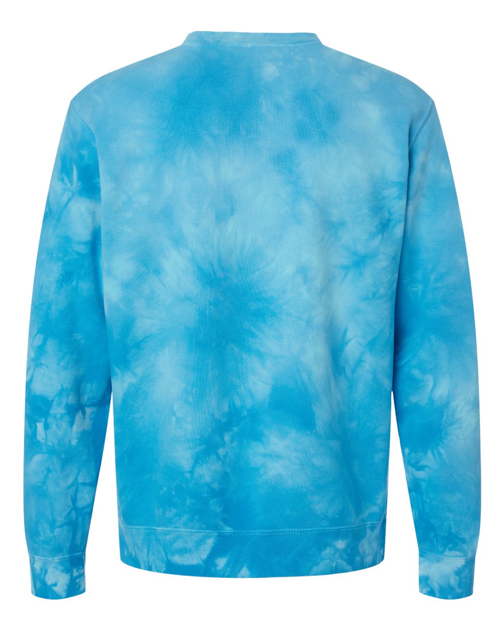 Independent Trading Co. PRM3500TD | Unisex Midweight Tie-Dyed Crewneck Sweatshirt Tie Dye Aqua Blue Back
