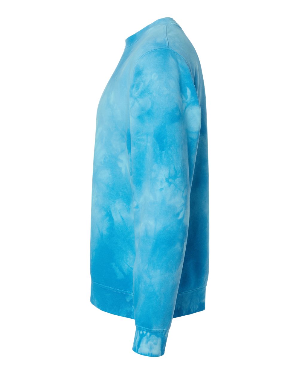 Independent Trading Co. PRM3500TD | Unisex Midweight Tie-Dyed Crewneck Sweatshirt Tie Dye Aqua Blue DirectSide