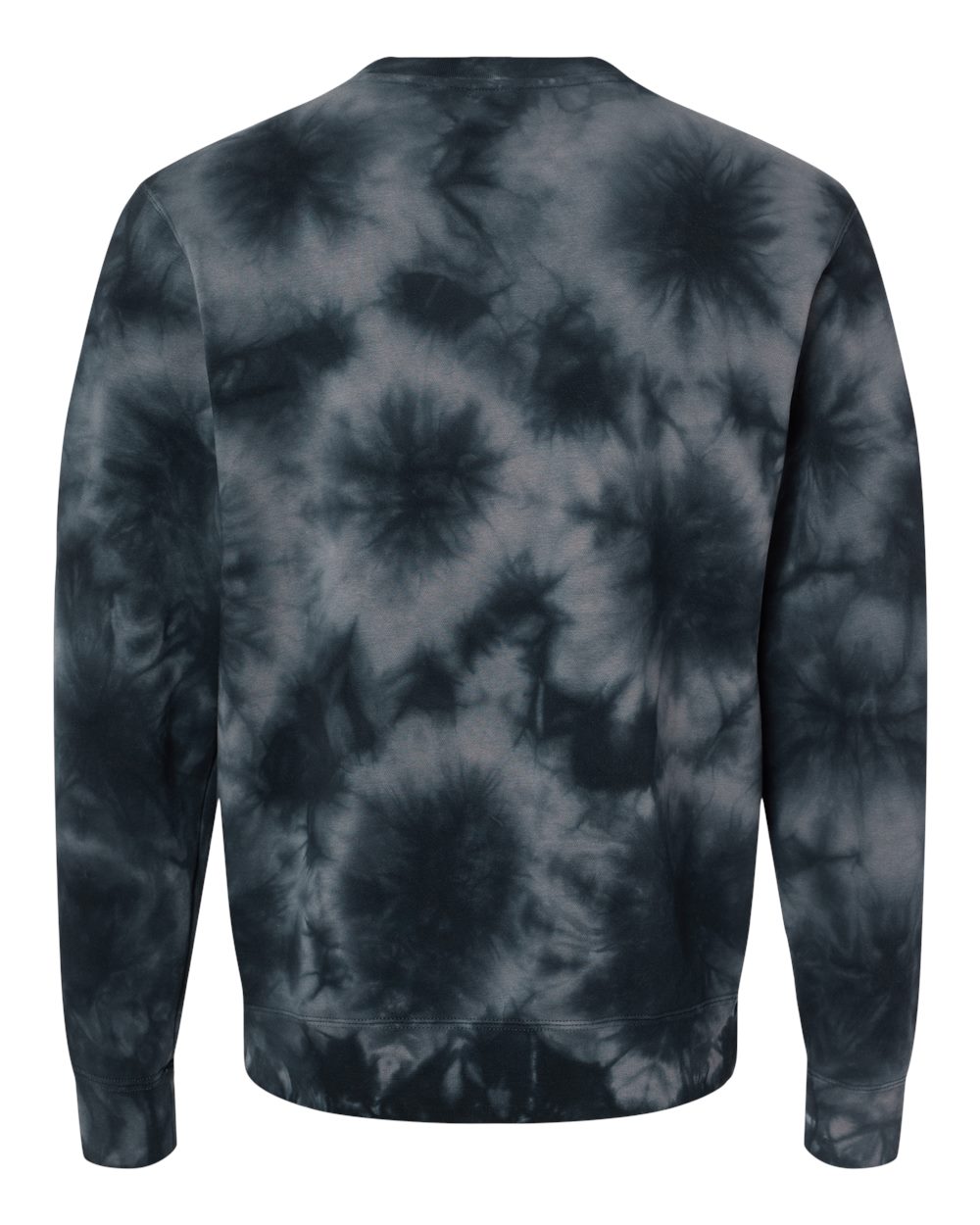Independent Trading Co. PRM3500TD | Unisex Midweight Tie-Dyed Crewneck Sweatshirt Tie Dye Black Back