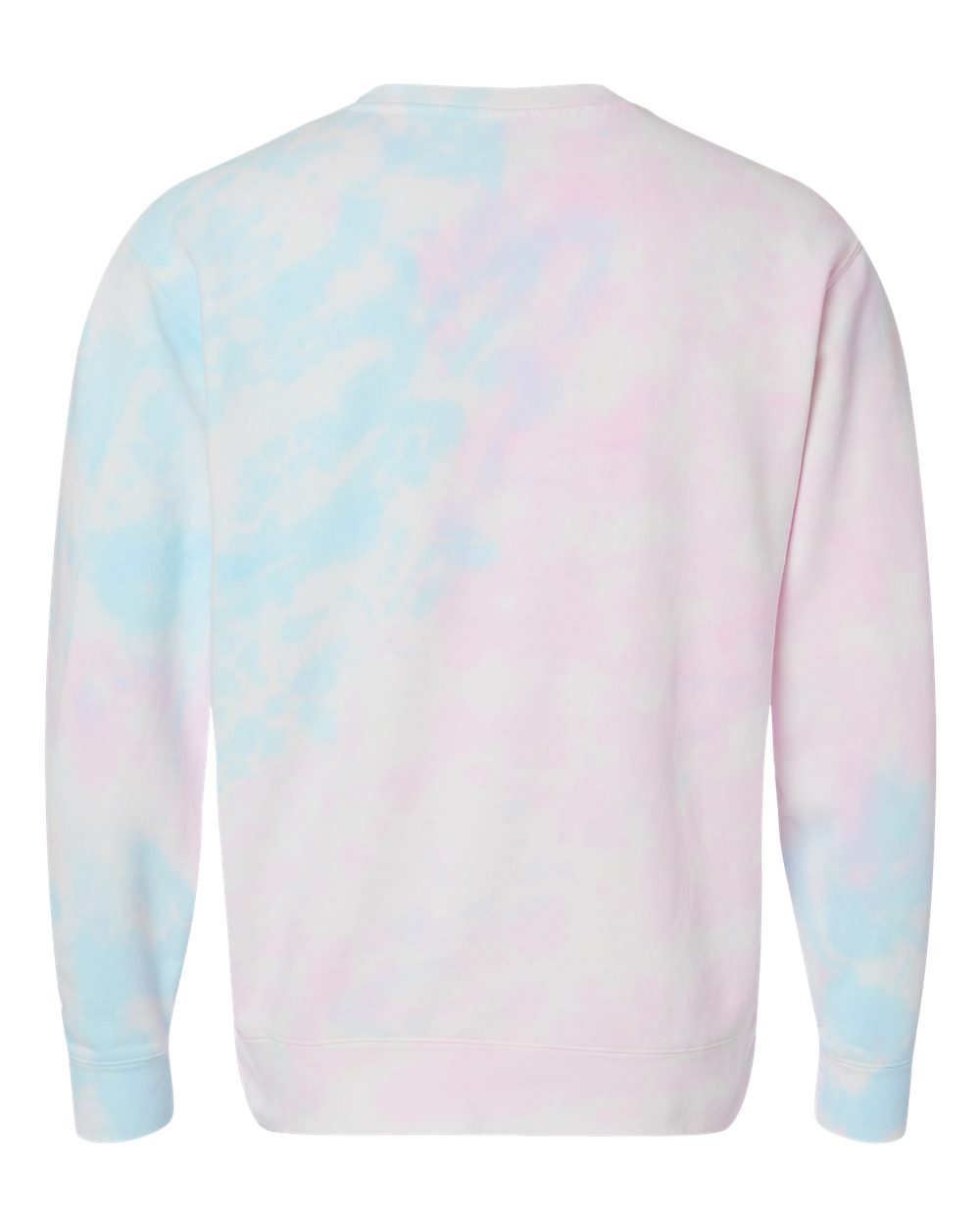 Independent Trading Co. PRM3500TD | Unisex Midweight Tie-Dyed Crewneck Sweatshirt Tie Dye Cotton Candy Back