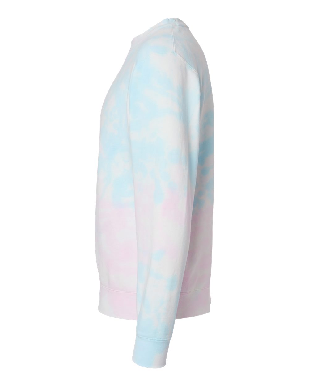 Independent Trading Co. PRM3500TD | Unisex Midweight Tie-Dyed Crewneck Sweatshirt Tie Dye Cotton Candy DirectSide
