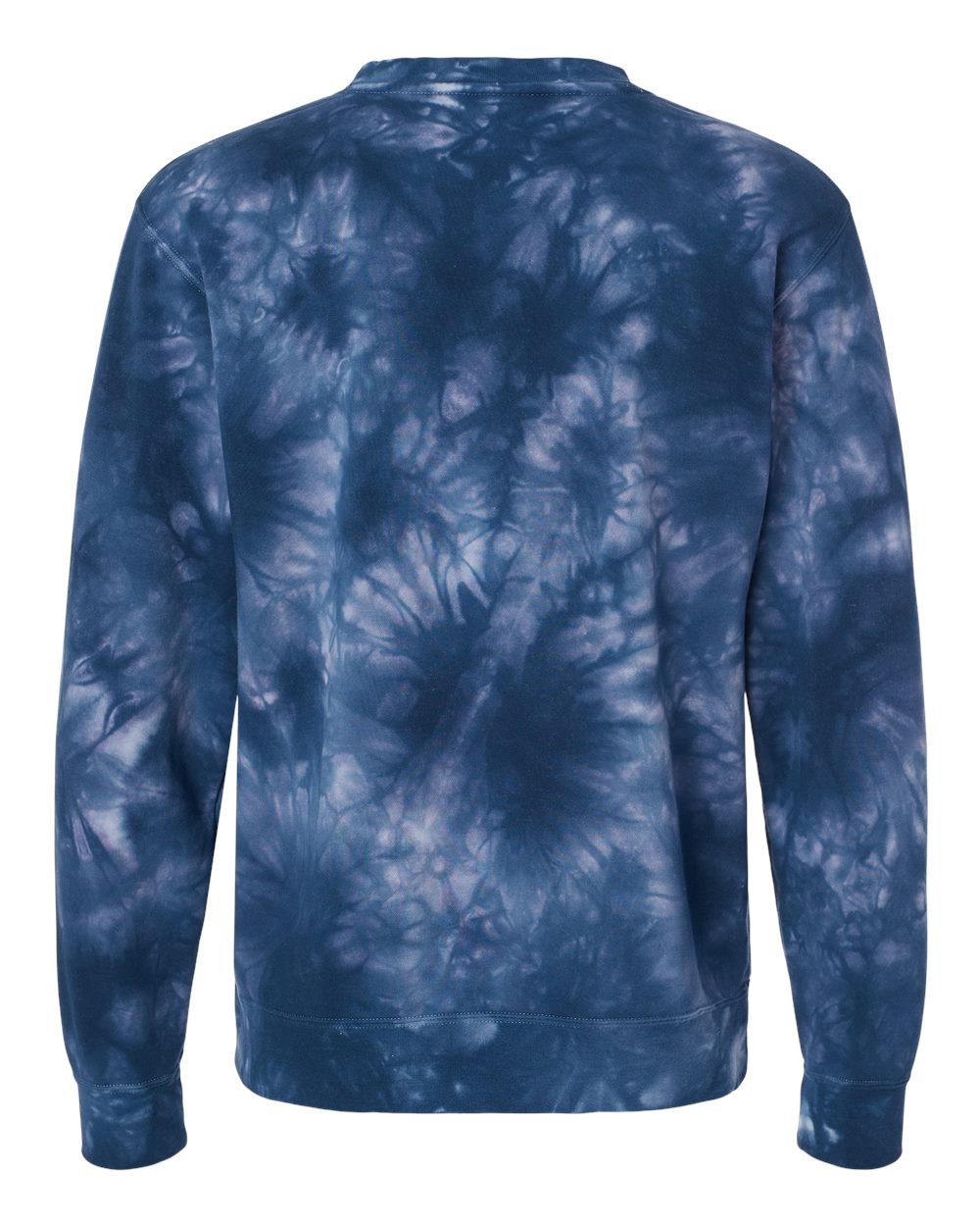 Independent Trading Co. PRM3500TD | Unisex Midweight Tie-Dyed Crewneck Sweatshirt Tie Dye Navy Back