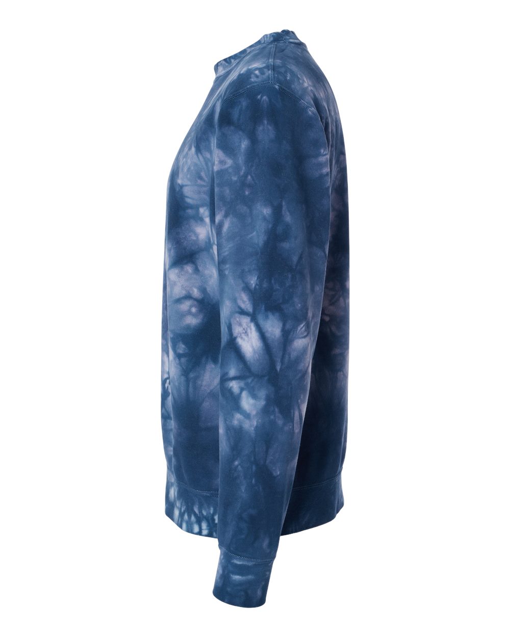 Independent Trading Co. PRM3500TD | Unisex Midweight Tie-Dyed Crewneck Sweatshirt Tie Dye Navy DirectSide
