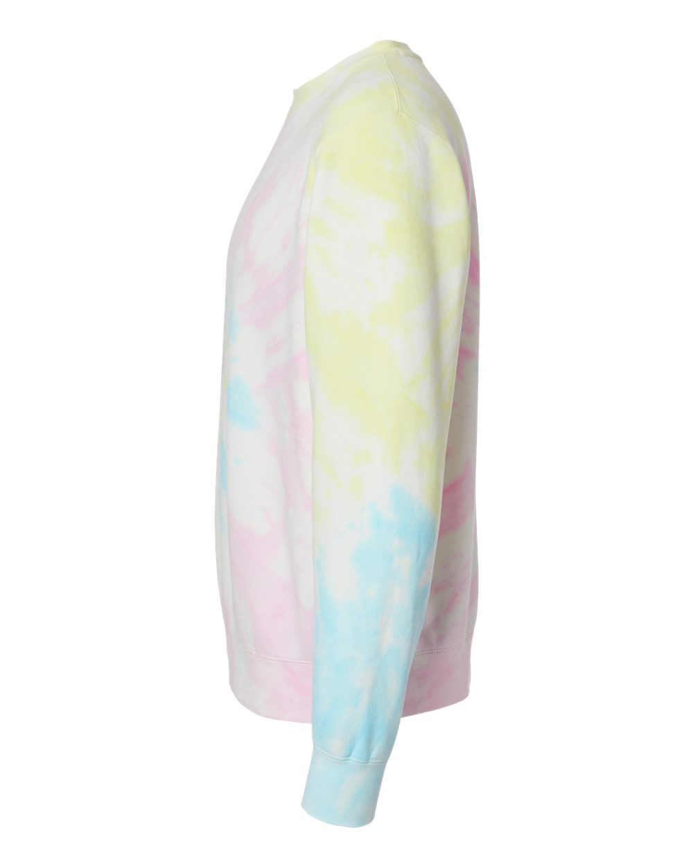 Independent Trading Co. PRM3500TD | Unisex Midweight Tie-Dyed Crewneck Sweatshirt Tie Dye Sunset Swirl DirectSide